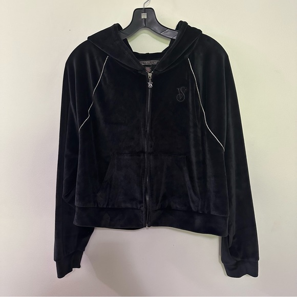 Victoria’s Secret On Point Bling Velour Bling Jacket‎ Pants Tracksuit Set Size L - Picture 1 of 9